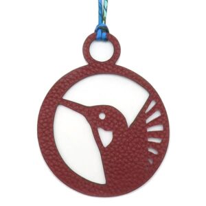 エルメス HERMES バッグチャーム プティアッシュ ハチドリ トゴ ヴォーエプソン ボルドー×ブルー 鳥 トリ バード petit H 【箱】 【中古】中古美品
