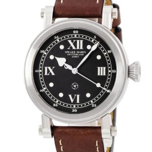 スピーク・マリン SPEAKA-MARIN スピリット マーク2 ブラック 黒 ローマン ドット ラウンド MKII メンズ 腕時計自動巻き ブラック 【中古】中古美品