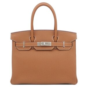 エルメス HERMES ハンドバッグ バーキン30 トゴ ゴールド シルバー金具 茶 U 【箱】 【中古】新品同様品