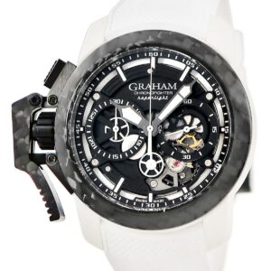 グラハム GRAHAM クロノファイター スーパーライト カーボン スケルトン 2CCCK.W01A 未使用 クロノグラフ メンズ 腕時計自動巻き ブラック 【中古】