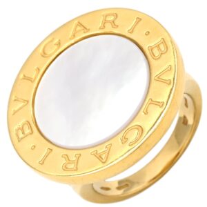 ブルガリ BVLGARI リング 指輪 ブルガリブルガリ ビッグシェルリング ホワイト×イエローゴールド K18 18K 750 マザーオブパール 12.5号 【中古】中古品