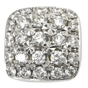 タサキ TASAKI ペンダントトップ ダイヤモンド プラチナシルバー TASAKI パヴェ プラチナ スクエア チャーム 【中古】中古品