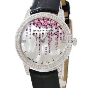 ハリーウィンストン Harry Winston ミッドナイト ダイヤモンド スタラクタイト MIDAHM36WW001 K18WG 純正ダイヤ レディース 腕時計自動巻き シルバー 【中古】