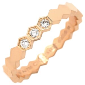 ショーメ CHAUMET リング 指輪 ビー ドゥ ショーメ ダイヤ3石 ピンクゴールド #58(JP18) ビーマイラブ ハニカム 17.5号 083361-058 【中古】