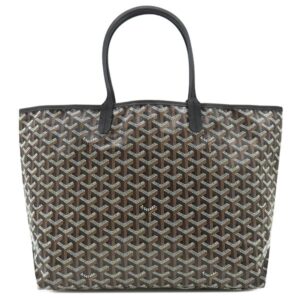 ゴヤール GOYARD トートバッグ サンルイPM PVCコーティングキャンバス ゴヤールディンキャンバス シュヴロッシュカーフスキン ブラック シルバー金具 ヘリンボーン 黒 リバーシブル AMALOUISPM01 【保存袋】 【中古】