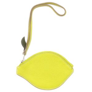 エルメス HERMES コインケース トゥッティ フルッティ シェーブル ライム×カノピ シルバー金具 黄色 緑 レモン フルーツモチーフ X刻印 【中古】