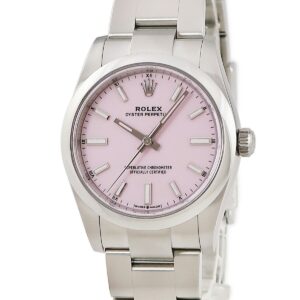 ロレックス ROLEX オイスター パーペチュアル 34 124200 新品同様 ランダム番 キャンディピンク レディース 腕時計自動巻き ピンク 【中古】