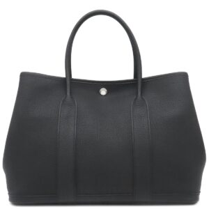エルメス HERMES トートバッグ ガーデンパーティーPM ネゴンダ ブラック シルバー金具 黒 Z刻印 【中古】