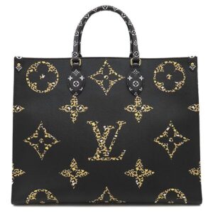 ルイヴィトン LOUIS VUITTON 2WAYバッグ オンザゴーGM レザー モノグラムジャングル モノグラムジャングル ゴールド金具 黒 レオパード ゼブラ トート ショルダー M44674 FL3199 【保存袋】 【中古】