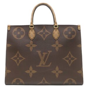 ルイヴィトン LOUIS VUITTON トートバッグ オンザゴー GM モノグラムキャンバス モノグラムリバースキャンバス モノグラム ゴールド金具 肩掛け 茶 M45320 RFID 【中古】新品同様品