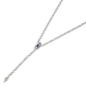 ジュネ Jeunet ネックレス アーバンシェイプ ダイヤモンド サファイア ロングネックレス ブルー×ホワイトゴールド ラリエット 18K 750 WG 001-2903-003 【ケース】 【中古】中古美品