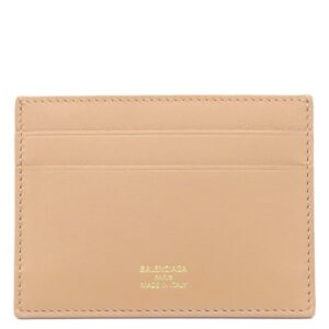 バレンシアガ BALENCIAGA カードケース ロゴ レザー キャメル 新品 未使用 カード入れ 定期入れ パスケース 【箱】 【新品】