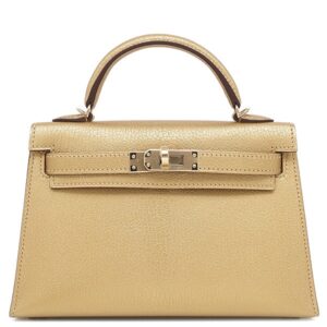 エルメス HERMES 2WAYバッグ ミニケリードゥ 外縫い レザー シェーブルシャムキラ ドレ シャンパンゴールド金具 新品 未使用 ショルダー K刻印(2025年製) 【箱】 【中古】