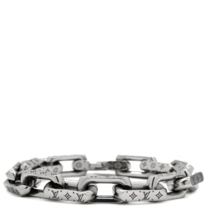 ルイヴィトン LOUIS VUITTON ブレスレット チェーン モノグラム メタル シルバー モノグラムパターン M00309 【箱】 【中古】中古品