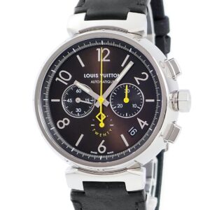 【★3％OFFクーポン】ルイヴィトン LOUIS VUITTON タンブール トゥエンティ エルプリメロ クロノグラフ QA1740 ブラウン 限定 メンズ 腕時計自動巻き ブラウン 【中古】中古品