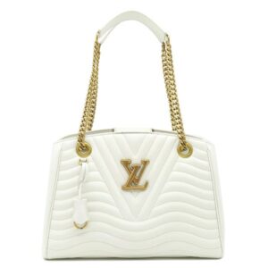 【★3％OFFクーポン】ルイヴィトン LOUIS VUITTON ショルダーバッグ ニューウェーブ チェーントート カーフ スノー ゴールド金具 白 ショルダー M51978 TJ2138 【保存袋】 【中古】中古品