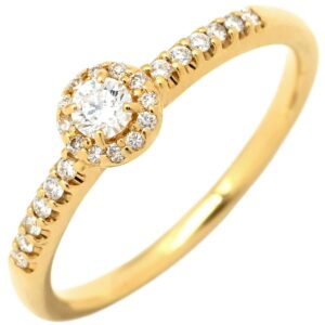 ヴァンドーム VENDOME リング 指輪 ダイヤリング イエローゴールド 750 750YG 1P 1粒 メレダイヤ 0.20ct 11号 【中古】