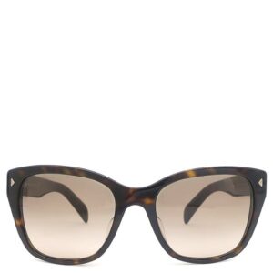 プラダ PRADA サングラス サイドロゴ 56□20 プラスチック ブラウン ゴールド金具 ウェリントン グラデーション 茶 SPR09S-F 【箱】 【中古】