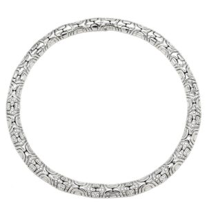 ブルガリ BVLGARI ネックレス ホワイトゴールド パヴェダイヤモンド ネックレス ホワイトゴールド BVLGARI Au750 ダイヤ チョーカー 【中古】