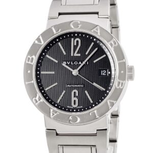 ブルガリ BVLGARI ブルガリブルガリ BB38SSAUTO ブラック デイト バー アラビア ギョウシェ メンズ 腕時計自動巻き ブラック 【中古】中古美品