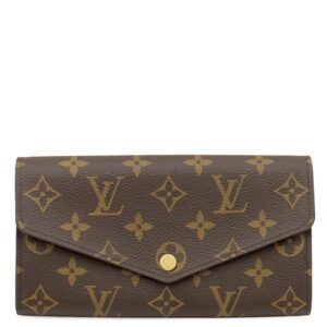 【★3％OFFクーポン】ルイヴィトン LOUIS VUITTON 長財布 ポルトフォイユ サラ モノグラムキャンバス ローズ バレリーヌ ゴールド金具 茶 ピンク 小銭入れ M62235 RFID 【中古】新品同様品