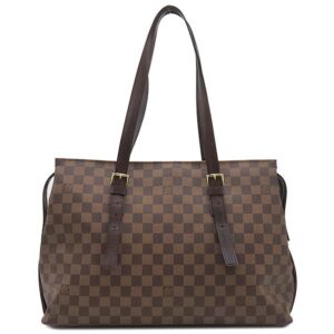 ルイヴィトン LOUIS VUITTON トートバッグ チェルシー ダミエキャンバス ダミエエベヌ ゴールド金具 茶 N51119 TH1006 【中古】
