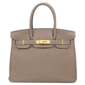 エルメス HERMES ハンドバッグ バーキン30 トゴ エトゥープ マットゴールド金具 【PO品】 グレージュ D 【保存袋】 【中古】