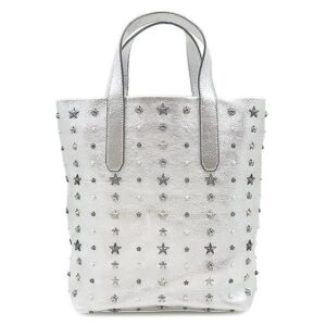 ジミーチュウ JIMMY CHOO 2WAYバッグ ソフィア レザー シルバー シルバー金具 SOFIA トート ショルダー 星 スター スタッズ メタリック 【中古】中古美品