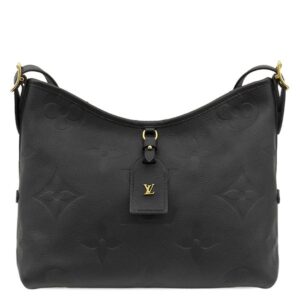 【★3％OFFクーポン】ルイヴィトン LOUIS VUITTON ショルダーバッグ キャリーオール ジップ NM PM モノグラムアンプラント ノワール ゴールド金具 黒 M46288 RFID 【保存袋】 【中古】新品同様品