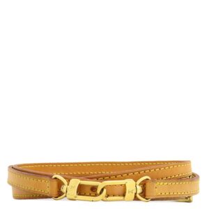 ルイヴィトン LOUIS VUITTON ショルダーストラップ ヌメ革 120cm ヌメ革 ベージュ ゴールド金具 レザー 【中古】中古美品
