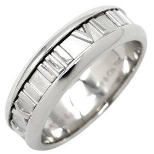 ティファニー Tiffany & Co リング 指輪 アトラス ホワイトゴールド T&Co. 750 18K WG ローマ数字 19号 【中古】中古美品