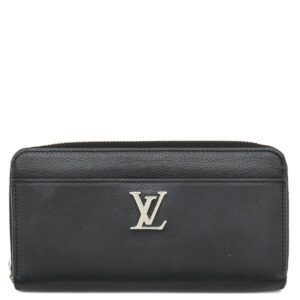 ルイヴィトン LOUIS VUITTON 長財布 ジッピー ロックミー カーフ ブラック シルバー金具 黒 LVロゴプレート ラウンドファスナー M62622 RFID 【中古】
