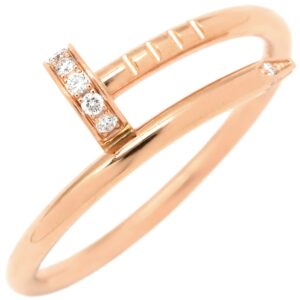 カルティエ Cartier リング 指輪 ジュストアンクル SM ダイヤ ピンクゴールド #55(JP15) 18K 750AU 釘モチーフ 15号 B4244800 【箱】 【中古】