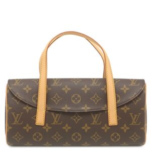 ルイヴィトン LOUIS VUITTON ハンドバッグ ソナチネ モノグラムキャンバス モノグラム ゴールド金具 茶 赤 M51902 VI0013 【保存袋】 【中古】