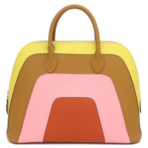 エルメス HERMES 2WAYバッグ ボリード1923 レインボー 30 ヴォーエプソン ライム×セサミ×ローズコンフェッティ×テールバテュー シルバー金具 春夏限定 Y 【保存袋】 【中古】中古美品