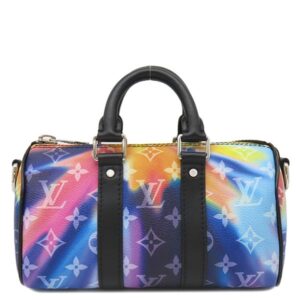 【★3％OFFクーポン】ルイヴィトン LOUIS VUITTON 2WAYバッグ キーポルXS レザー モノグラムサンセットキャンバス ブルー系 シルバー金具 青 ハンドバッグ ショルダー M80953 RFID 【保存袋】 【中古】中古美品