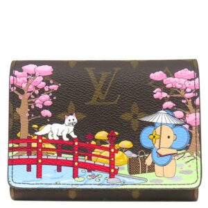 ルイヴィトン LOUIS VUITTON 三つ折り財布 ポルトフォイユ ヴィクトリーヌ モノグラムキャンバス モノグラム ゴールド金具 ヴィヴィエンヌ 桜 M80873 RFID 【箱】 【中古】