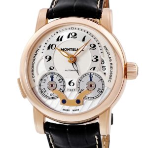 モンブラン Montblanc ニコラ リューセック モノプッシャー クロノグラフ オートマティック 111834 OH済 K18RG メンズ 腕時計自動巻き シルバー 【中古】中古美品