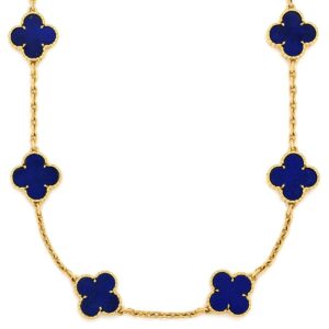 ヴァンクリーフアーペル Van Cleef & Arpels ネックレス ヴィンテージ アルハンブラ 20モチーフ パープル×イエローゴールド 紫 18K 750 ラピスラズリ VCARN8T300 【箱】 【中古】中古品