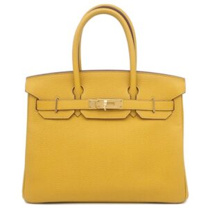 エルメス HERMES ハンドバッグ バーキン30 トゴ ジョーヌアンブル ゴールド金具 黄色 C 【保存袋】 【中古】中古美品