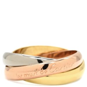 カルティエ Cartier リング 指輪 トリニティクラシック ホワイトゴールド×イエローゴールド×ピンクゴールド #52(JP12) 3連 3カラー 3ゴールド18K 750 11.5号 【中古】新品同様品