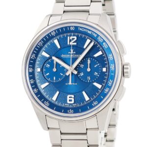 ジャガールクルト JAEGER LECOULTRE ポラリス クロノグラフ Q9028180 842.8.C1.S ブルー 青 タキメーター メンズ 腕時計自動巻き ブルー 【中古】