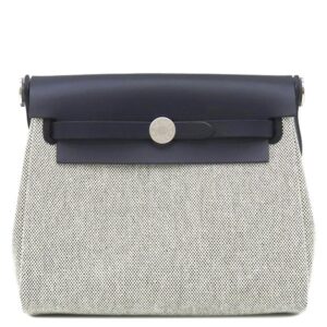エルメス HERMES ショルダーバッグ エールバッグジップ ミニ ルトゥルネ トワルアッシュ ヴァッシュハンター ネイビー×エクリュ シルバー金具 2025年製 K 【箱】 【中古】