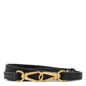 ルイヴィトン LOUIS VUITTON ショルダーストラップ ショルダーストラップ レザー ブラック ゴールド金具 黒 約114cm 【中古】中古美品