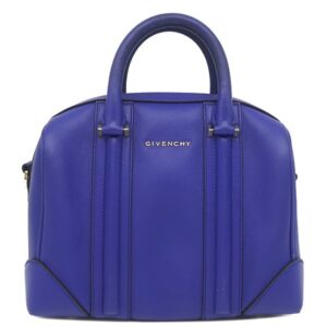 ジバンシイ GIVENCHY 2WAYバッグ ルクレツィア カーフ ブルー ゴールド金具 青 ハンドバッグ ショルダー 【中古】中古美品