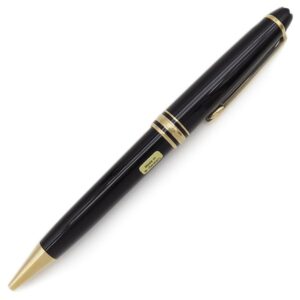 モンブラン Montblanc ボールペン マイスターシュテュック ゴールドコーティング クラシック GP プレシャスレジン ブラック×ゴールド 黒 インク切れ 132453 【中古】