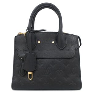 ルイヴィトン LOUIS VUITTON 2WAYバッグ ポンヌフ ミニ レザー モノグラムアンプラント モノグラムアンプラント ゴールド金具 黒 ハンドバッグ ショルダー M41743 SP1126 【中古】