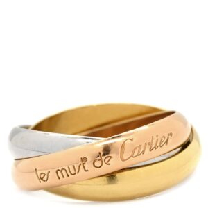 カルティエ Cartier リング 指輪 トリニティ ホワイトゴールド×イエローゴールド×ピンクゴールド #53 Au750 18K 18金 3重 3連 スリーカラー ヴィンテージ 13号 【中古】