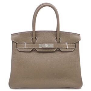 エルメス HERMES ハンドバッグ バーキン30 トリヨンクレマンス エトゥープ シルバー金具 グレージュ T 【中古】中古美品