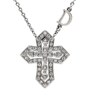 ダミアーニ DAMIANI ネックレス ベルエポック クラウン S ホワイトゴールド 750 18金 WG クロス 十字架 20089078 【箱】 【中古】中古美品